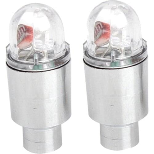 1 Pair Bicycle LED WheelLight Cycling Neon LED Wheel Spoke Valve Cap Alarm Lights B99