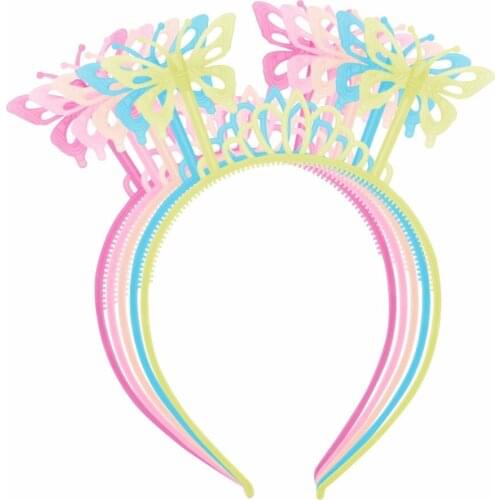 12PCS/Set , Party bow headband plastic hair hoop childrens holiday party mix colors