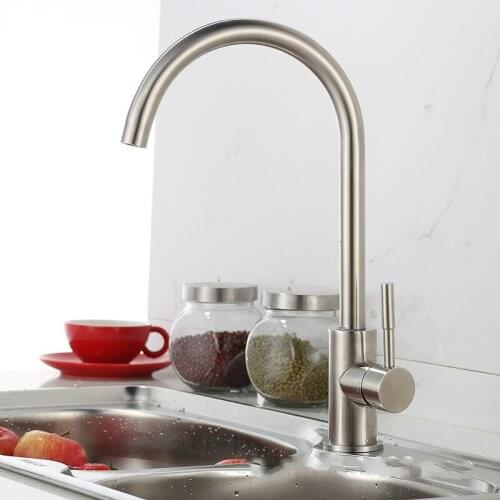 2016 Torneira Torneira De Cozinha Tap 304 Stainless Steel Kitchen Faucet Hot And Cold Dish Basin Lead Free Fine Wire Drawing