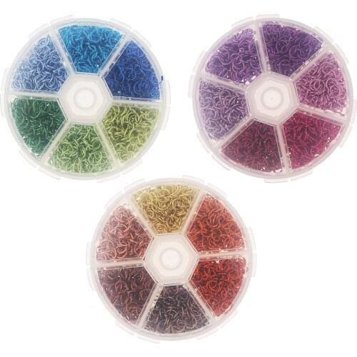 3 Boxes Multicolor Aluminum Wire Open Jump Rings Mixed Color Jewelry Making Accessories