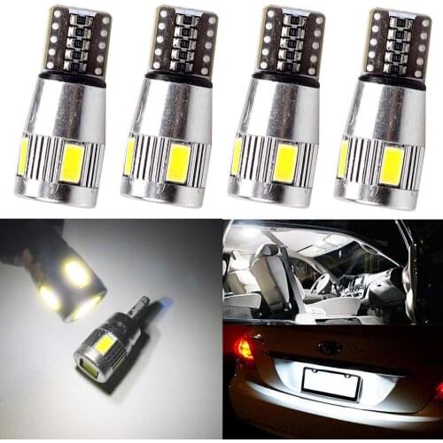 4X T10 Can bus 5730 W5W C5W 194 168 6 SMD LED Clearance Parking Dome Festoon Wedge Light Car Switchback LED Reading Head Light