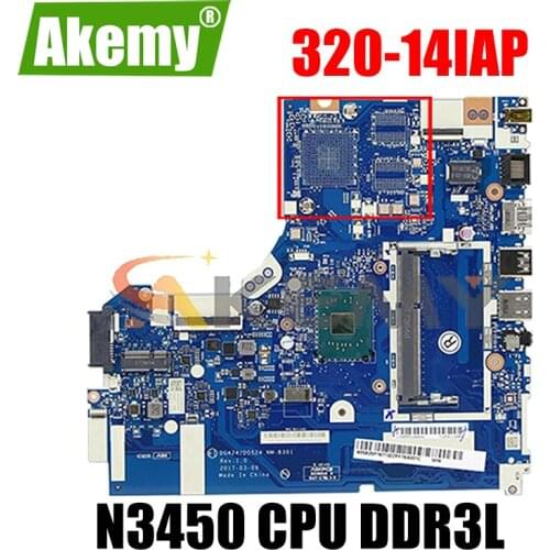 Akemy For Lenovo 320-14IAP Laptop Motherboard DG424/DG524 NM-B301 N3450 CPU DDR3L Tested 100% Working FRU 5B20P19723