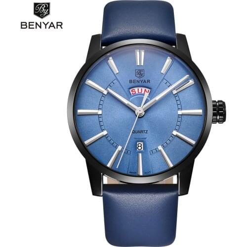BENYAR BY 5101 Brand Chronograph Sports Mens Watches Luxury Fashion Business Watch Clock Quartz Wristwatches
