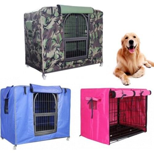 Dog Cat Cage Cover Pet House Kennel Crate Accessories Waterproof Oxford Small Medium Big Dogs Crate Protective Cover Pet Product