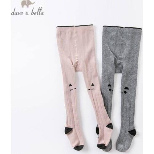 DB15708 dave bella autumn infant baby girls lolita cartoon print leggings children fashion leggings