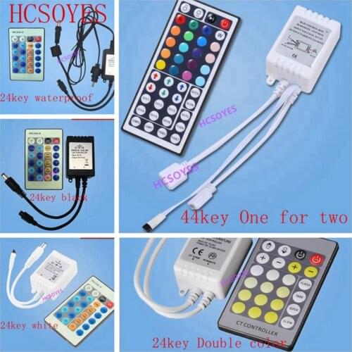 DC12V-24V 24key/44key waterproof IR Remote Dimmer CCT Color Temperature Controller for 5050 strip Light string of light source