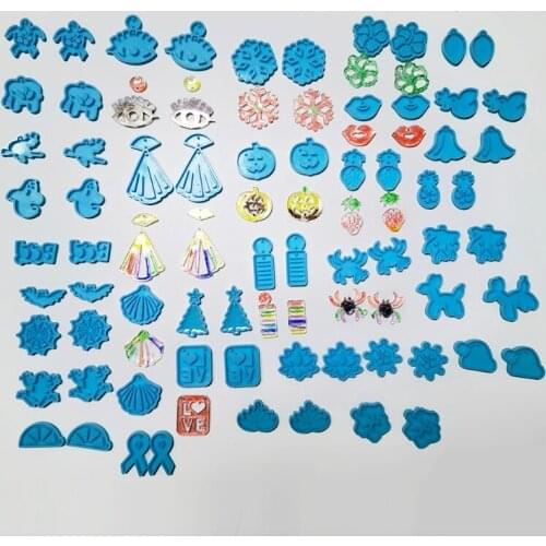 E56A DIY Christmas Halloween Earrings Epoxy Resin Mold Eardrop Dangler Silicone Mould