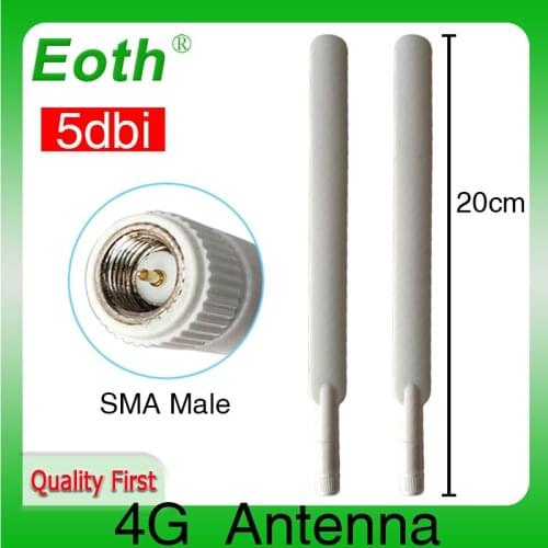 1pcs 4G lte antenna 5dbi SMA Male Connector Plug antenne for huawei b593 4G LTE router external repeater wireless modem antennas