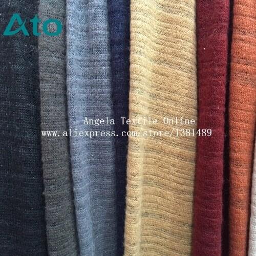 Fleece knitted fabrics soft stretchy wool fabrics