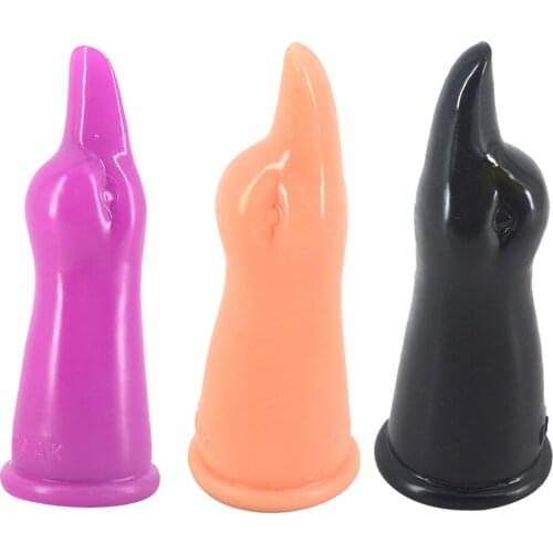 Artificial shark mouth penis alternative anal plug environmental silicone women with manual sex masturbator massage stick for ad