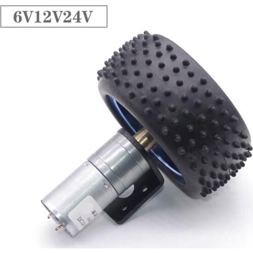 Gear Mini DC Motor 6V 12V 24V Electric Intelligent Car Wheel Tire Set Smart Toys 12 V 24 Volt Reduce Gear Motors DC12V JGA25-370
