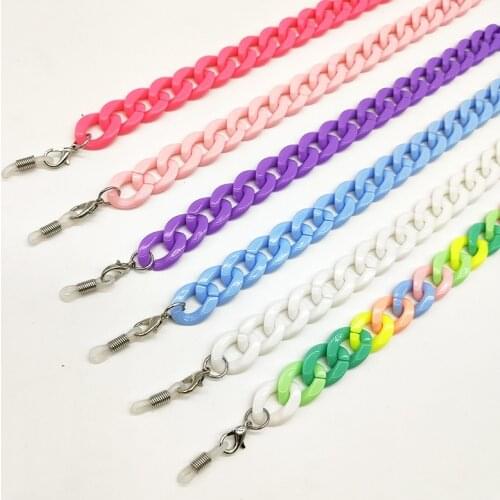 Colorful Sunglasses Chain Acrylic Eyewear Anti-Lost Lanyard Mask Chains Trendy Necklace Glasses Pendants цепочка для очков
