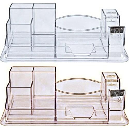 Multi-functional Home Office School Desk Supplies Pen Pencil Storage Organizer Holder Stand with 7 Compartment 1 Tape Dispenser