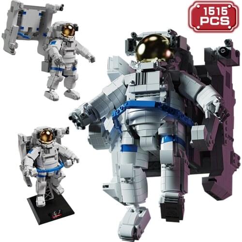 Technical Science Space Astronaut Kit Building Block Ideas Adventure Spaceman MOC Model Bricks Enlighten Toys for Boys Friends