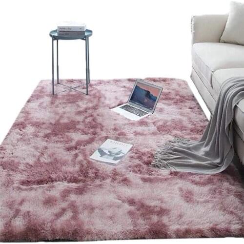 New Tie-dyed Fluffy Carpet Soft Shaggy Area Rug Plush Fur Carpets Home Decor Living Room Bedroom Cover Seat Car Grey Carpet U3