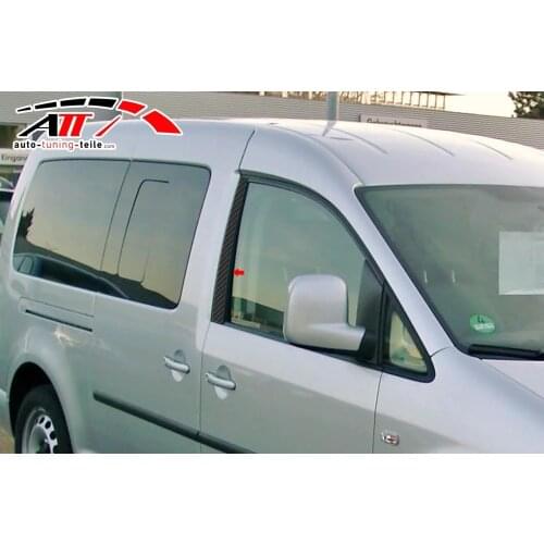 Fit For Vw Caddy Carbon Door Pole 2 Piece Chrome Styling Accessories Modified Designed Car Tuning Piece