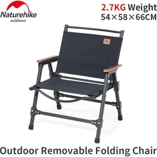 Naturehike Portable Outdoor Ultralight Folding Backrest Chair Aluminum Alloy Foldable Stool Camping Furniture Equipment