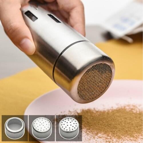 Kitchen Gadgets Herb Spice Tools Stainless Steel Barbecue Pepper Salt Jars Shakers Seasoning Cans