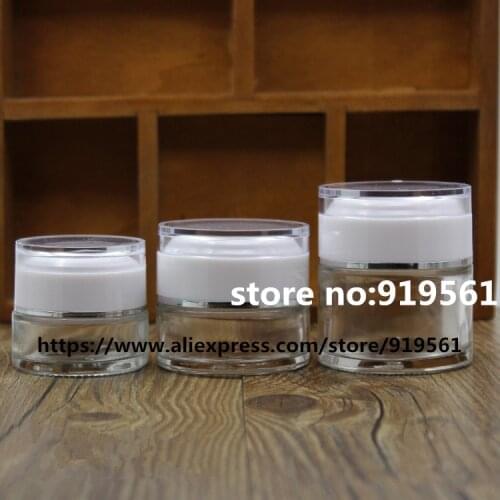 20g 30g 50g Clear glass cream jar empty cosmetic container facial mask Skin Care Cream jar cosmetic bottle Mask Makeup cans
