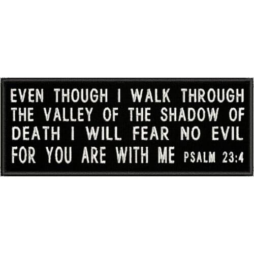 PSALM ROCKER EMBROIDERED PATCH CHRISTIAN RELIGIOUS iron BIBLE VERSE JESUS (Size is about 10.7*4.2cm)