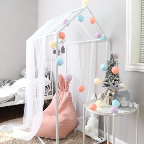 Christmas Hanging Twinkle Lights Decoration Kids Room Tent Decor Holiday Party Christmas Trees Colorful Rattan Balls Light Decor