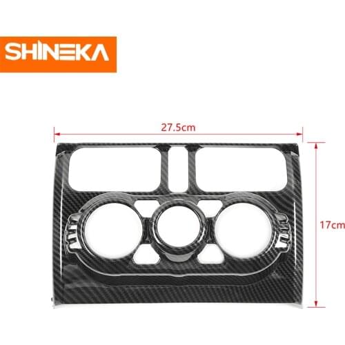 SHINEKA Carbon Fiber Accessories For Jimny Car Central Control Air Conditioning Outlet Vent Decor Cover For Suzuki Jimny 2019
