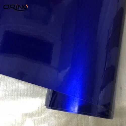 Blue Glossy Metallic Glitter Vinyl Car Sticker Vehicle Motorbike Car Wraps Glossy Candy Metallic Vinyl Film Air Bubble Free