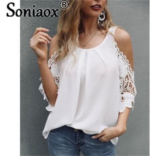 Soniaox Womens White Shirts