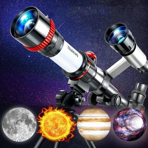 Astronomical Telescope Science Experiment Simulation High Magnification Checklist Tube With Portable Tripod Outdoor Children