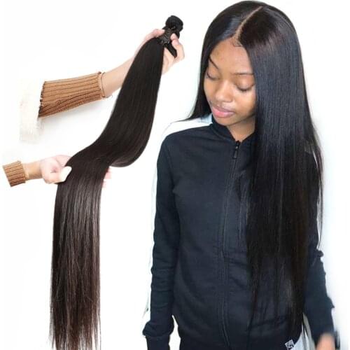 Thick Peruvian Hair Straight Hair Bundles With Closure 100% Natural Human Hair Bundles With Closure 3 Bundles With Closure Sale