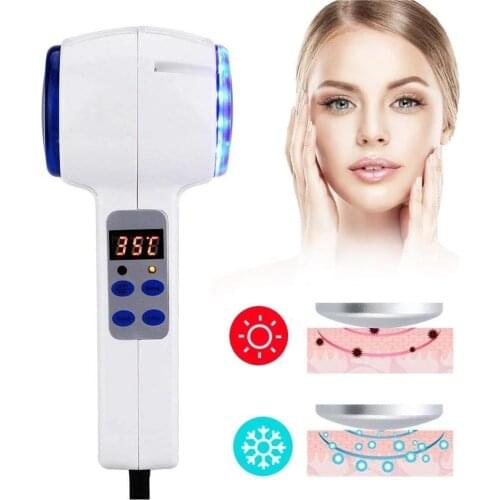 Face Care Device Hot Cold Hammer Cryotherapy Blue Photon Acne Treatment Skin Beauty Massager Rejuvenation Facial Machine