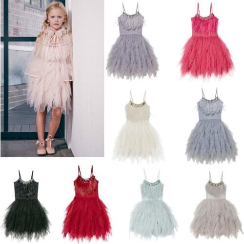 High Quality Baby Girl Rustic Lace Sling Dress Kids Princess Birthday Dress Rhinestone Sashes Tutu Dress Girls Party Gown CA555