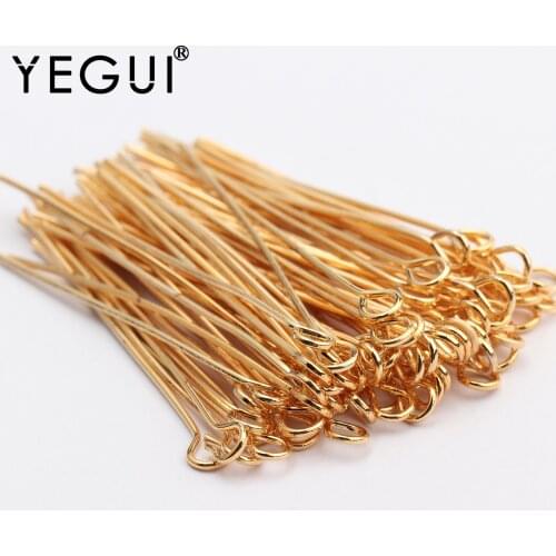 YEGUI M549,jewelry accessories,needle,18k gold plated,0.3 microns,nickel free,jewelry making,charms,diy accessories,20g/lot