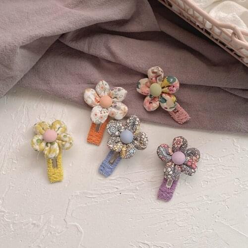 Ins Sweet Flower Lace Hair Clip for Girl Spring Summer Wild Bow Girl Hairpin Cute Flower Hair Accessories Butterfly Hairclips