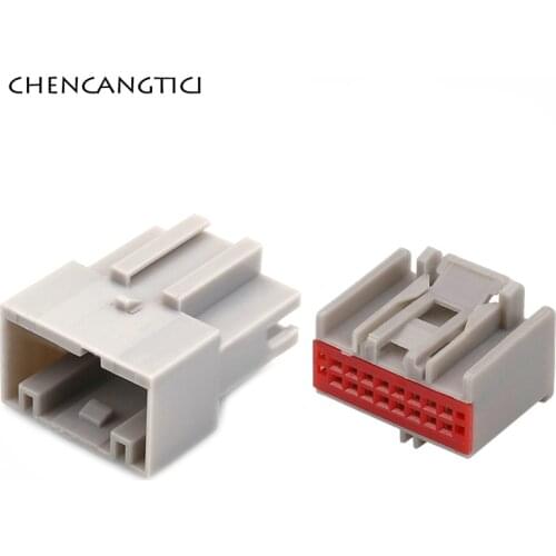 1 Set 16 Pin Automotive Electrical Connector Wire Plug Gray Female Harness Socket With Terminal For Car Wires DJ7167-1.2-21