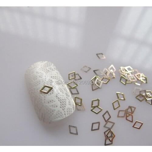 MS169-2 100pcs Gold Cute Diamond Metal Sticker Nail Art Metal Sticker Nail Art Decoration Non-adhesive Sticker
