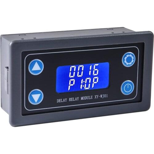 DC12V LED Digital Time Delay Relay Module Programmable Timer Relay Control Switch Timing Trigger Cycle with Case for Indoor