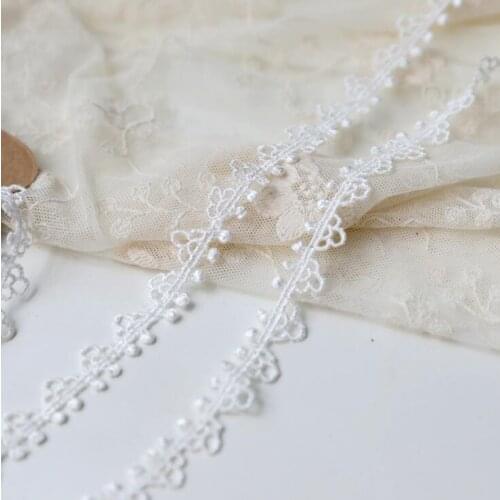 3 Meter Daisy Flower Wedding Sewing Lace Ribbon Embroidered Lace Trim DIY Dress Craft Lace Accessory 1.3cm