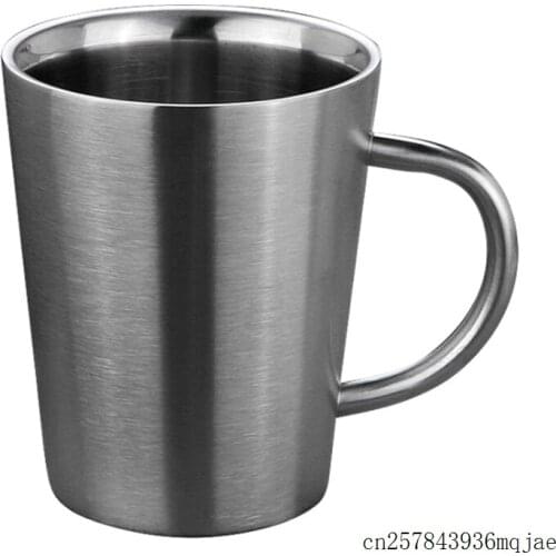 30pcs Double Layer Mugs Anti-hot Travel Mugs Outdoor Coffee Tea Water Cup Stainless Steel