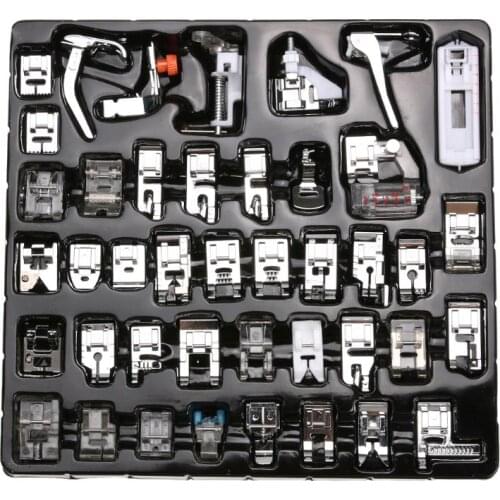 42 PCS Domestic Sewing Machine Foot Feet Snap On For Brother Singer Set