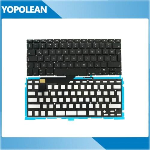 5pcs/lot New Turkey Turkish Keyboard + Backlight For Macbook Pro 15" Retina A1398 2012 2013 2014 2015