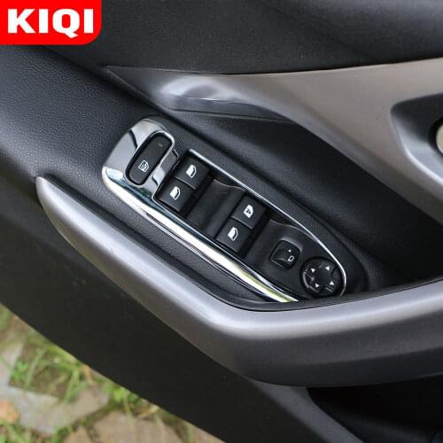 Car Glass Window Lifter Panel Refitting Cover Trim Sticker Fit for Peugeot 2008 2014 2015 2016 2017 2018 2019 Accessories