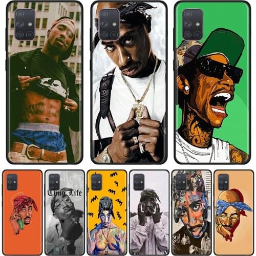 2Pac Tupac Phone Case for Samsung A50 A51 A70 A71 A30 A21S A20e A10 A10S A72 Case Black Silicone Coque