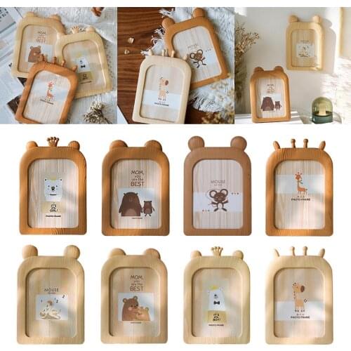 Wooden Vintage Pictures Frames Photo Frame for Tabletop Gift Baby Room Decor