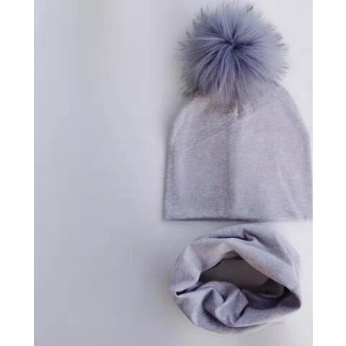 Childrens pom pom Hat Autumn Winter Baby Hat Girls Boys Cap Kids Beanie bonnet Collar Scarf set baby cap Photography props