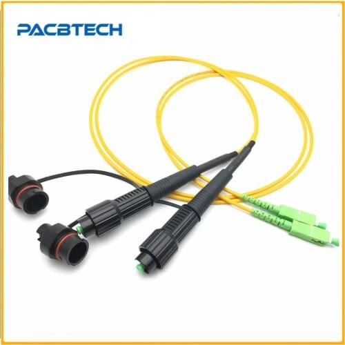 IP67 Waterproof Corning HUAWEI Mini SC/APC 1M 3.0mm Yellow Cable to SC/APC OptiTap Jumper Optical Fiber Connector Patch Cord