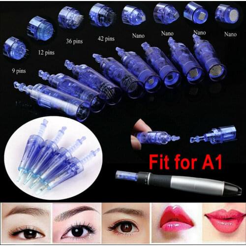 5PCS Replaceable Cartridges Needles for Electric Dr.Pen A1 Derma Pen Microneedle Stamp Makeup Eyebrow Tattoo Tips