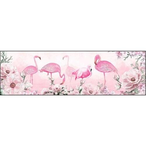 Flamingo Embroidery Set 11CT Canvas DIY Needlework Home Decor Handmade Printed Cross Stitch Kits