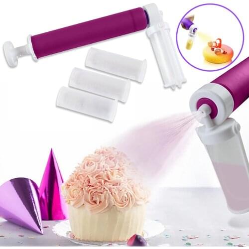 New Manual Cake Spray Gun Cake Airbrush Coloring Sprayer Duster Manual Watering Can Cake Decorating Tools Baking Tools