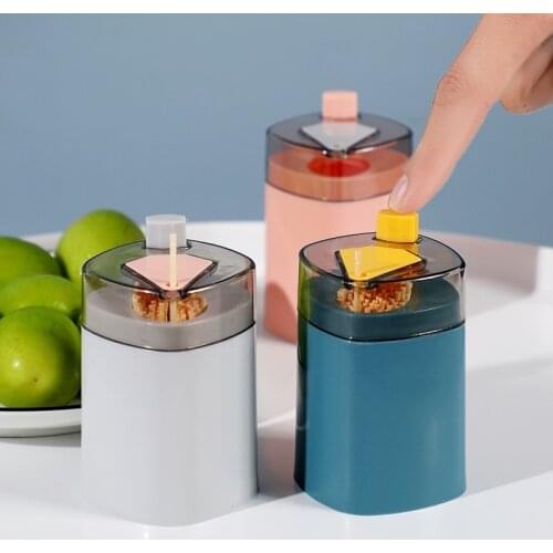 Portable Automatic Pop-up Toothpick Storage Holder Toothpick Box Container Dispenser Holder Container Kitchen Toothpick Bottle